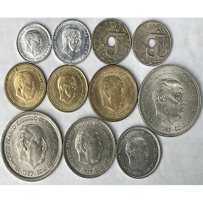 Набор из 6 предметов испанские монеты европейская Коллекция 100% оригинальных