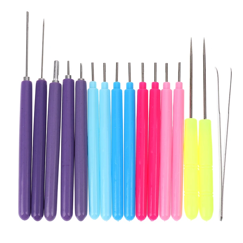 

16Pcs Paper DIY Set Quilling Paper Tool Tweezer Needle Pins Slotted Pen Tool Kit
