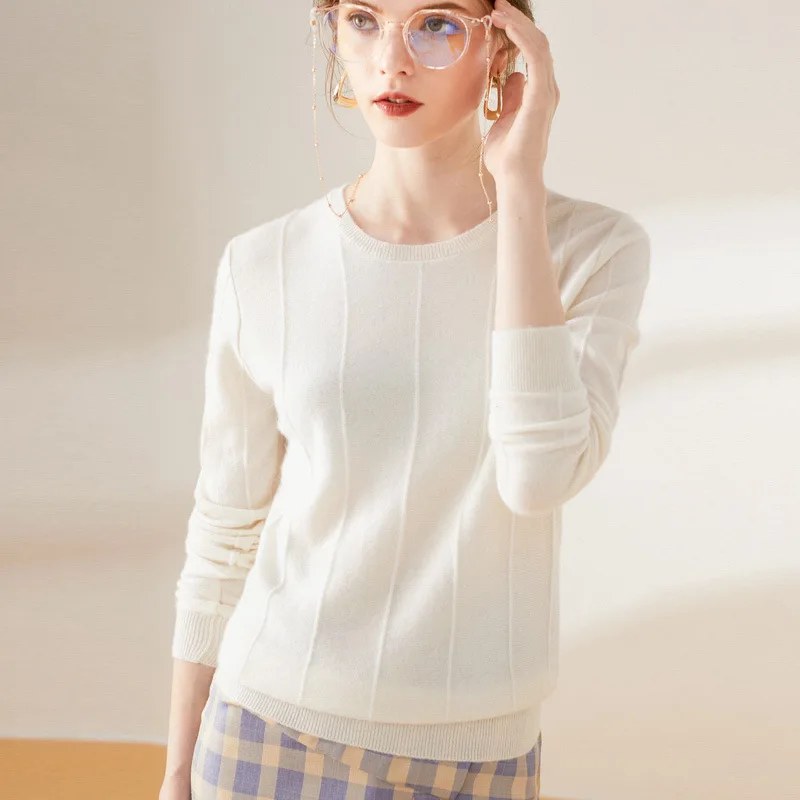 

Женский кашемировый свитер с высоким воротом, пуловер с длинным рукавом размера плюс, свободный Женский Белый трикотаж, Осень-зима 2020, беспл...