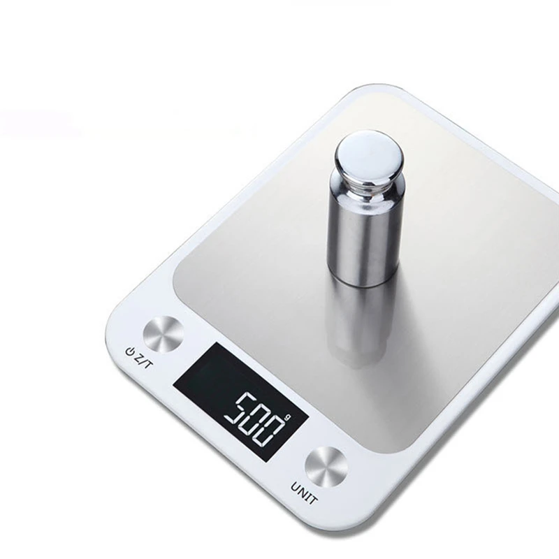 

Professional Household Digital Kitchen Scale Electronic Food Scales Stainless Steel Weight Balance Measuring Tools g/kg/lb/oz/ml