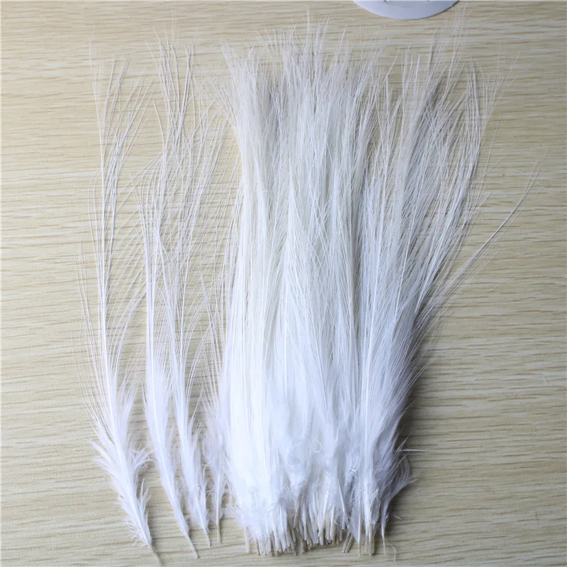 

Wholesale 100pcs/lot 25-30Cm Rare Pure White Egret Feathers For Crafts Collected Decorative Accessories Eagle Feathers Plume