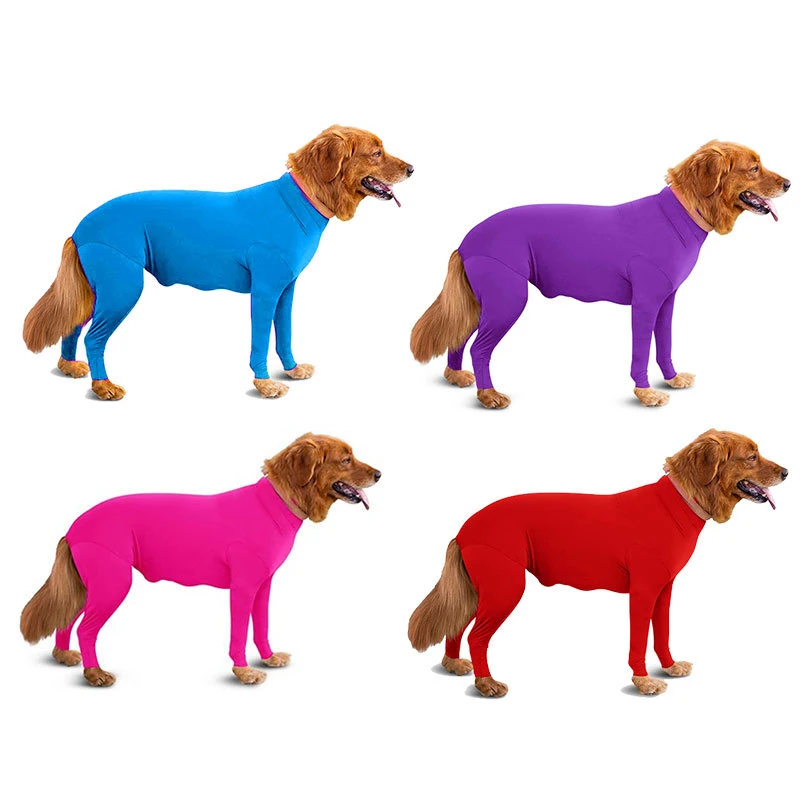 

Four Feet Dog Lightweight Pajamas Pure Dog Jumpsuits 4 Legs Dog Onesies T-Shirt Puppy Pet Costume For Large Medium Dogs