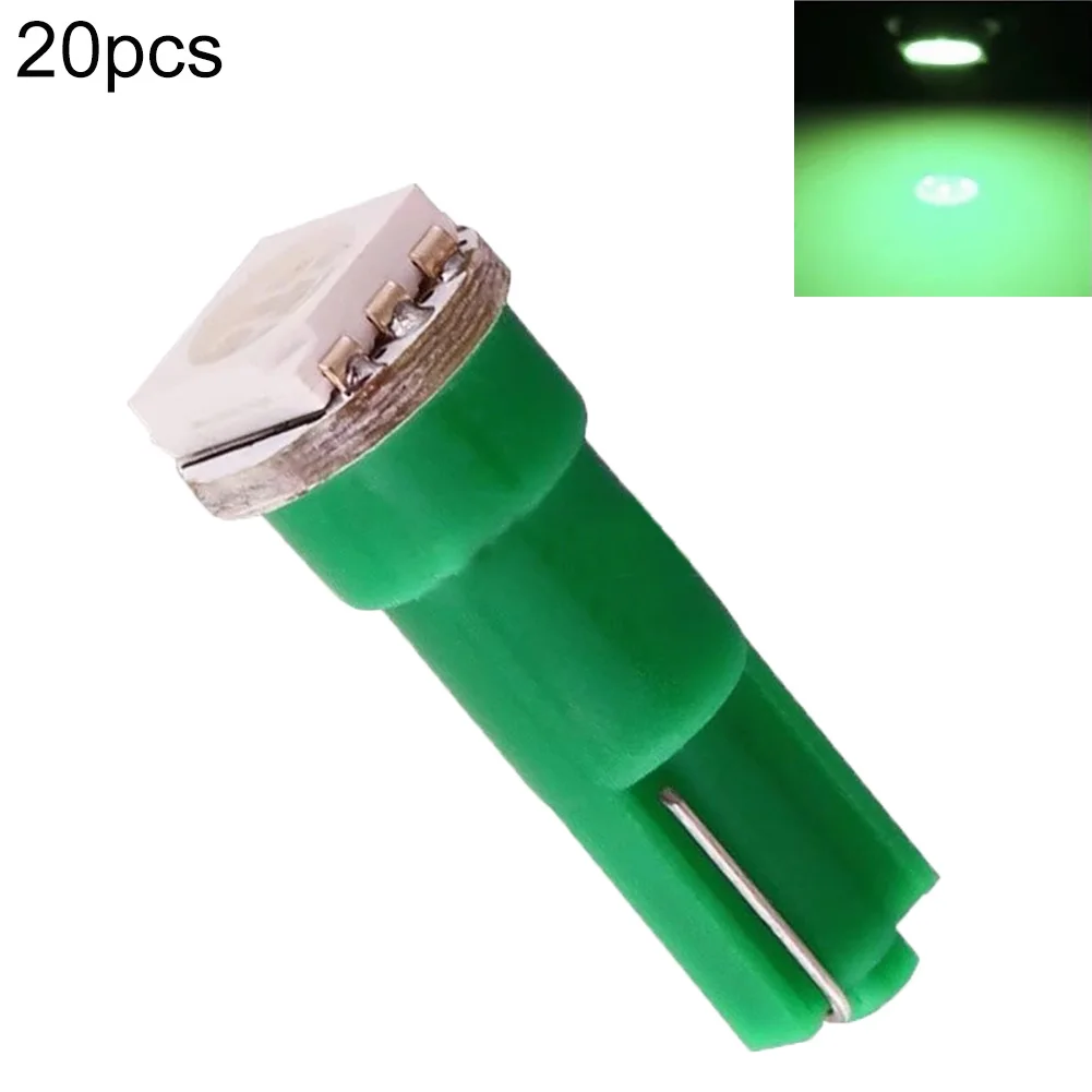 20 шт. T5 SMD 5050 светодиодный 12 В Автомобильная интерьерная световая приборная