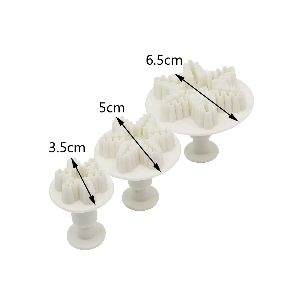 

4Pcs/Set Food Grade Plastic snow Easter Cookie Mold heart Biscuit Cutter Baking Tools Plunger Stamp Die Fondant Cake Tools