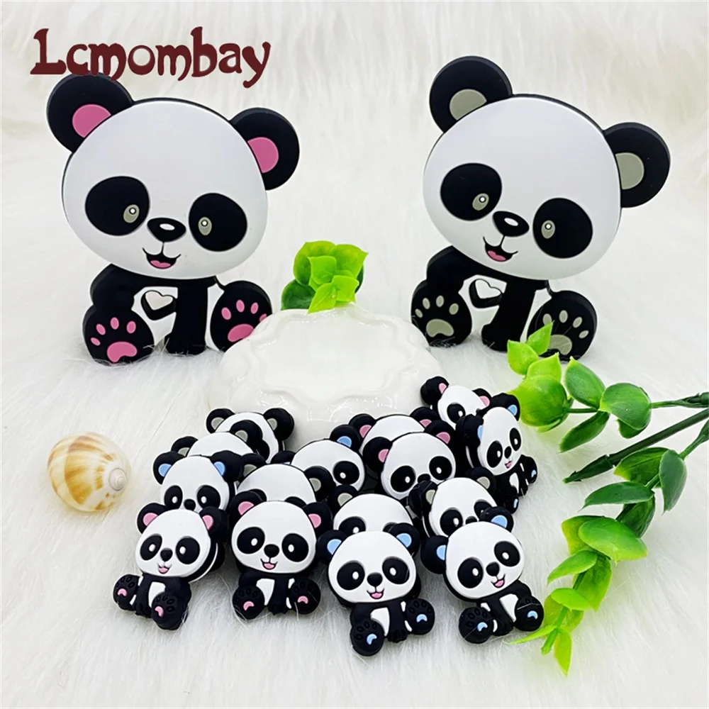 Lcmombay 2 шт./компл. силиконовые животные панда бусы и Прорезыватель Детские