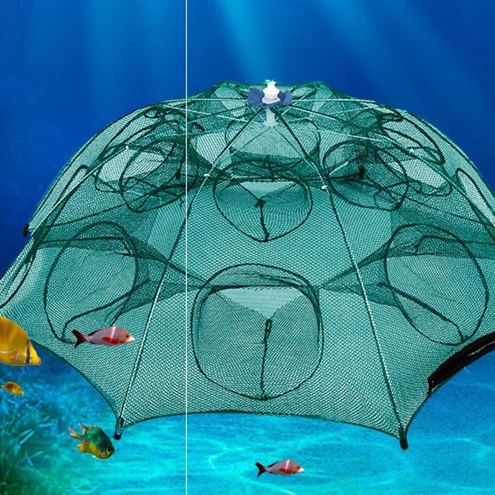 4 16 отверстий автоматическая рыболовная сеть клетка для креветок нейлоновая