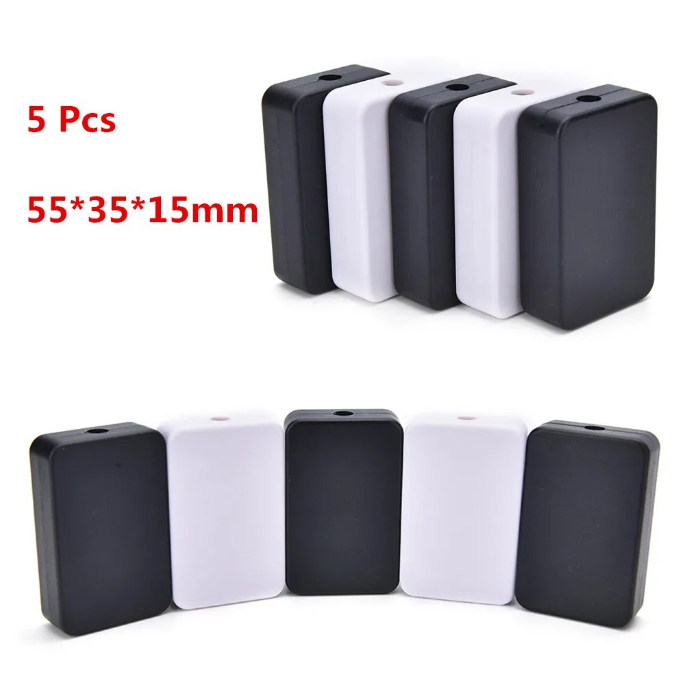 

5 Pcs/lot Black White DIY Enclosure Instrument Case Plastic Electronic Project Box Electrical Supplies 2 Colors 55*35*15mm
