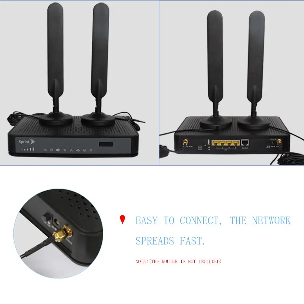 Brand new 2pcs LTE 4G Antenna with SMA MALE Connector Magnetic Base