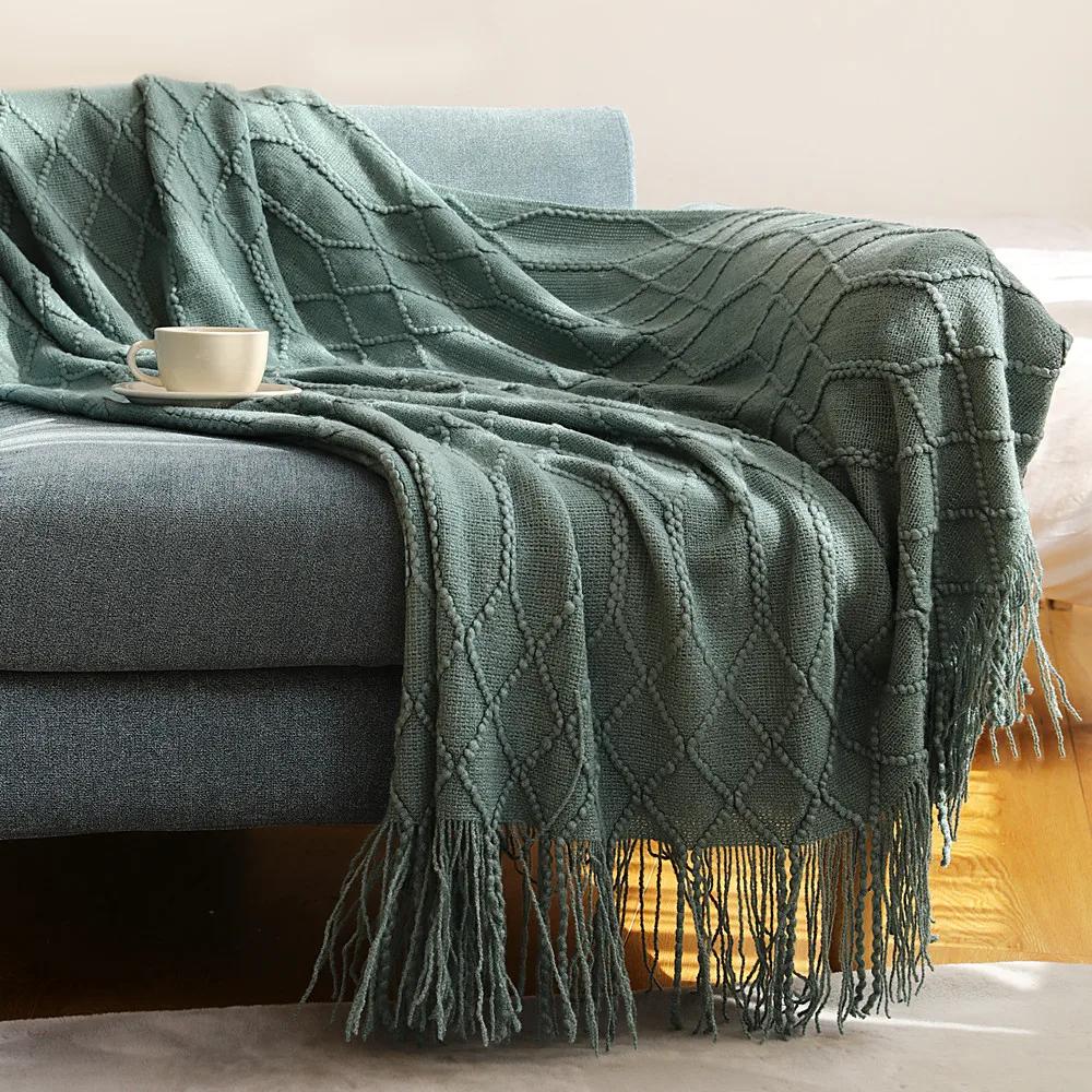 

Office nap blanket Knitted Blanket Throw On Sofa Bed Cover Bedspread Super Soft Swaddle Kids Inbakeren Stuff Plaid Blanket