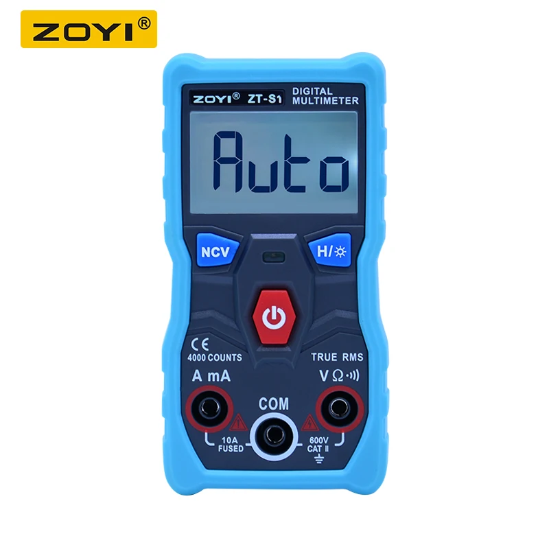 

ZOYI ZT-S1 Digital Multimeter tester autoranging True rms automotriz Mmultimetro with NCV DATA HOLD LCD backlight+Flashlight