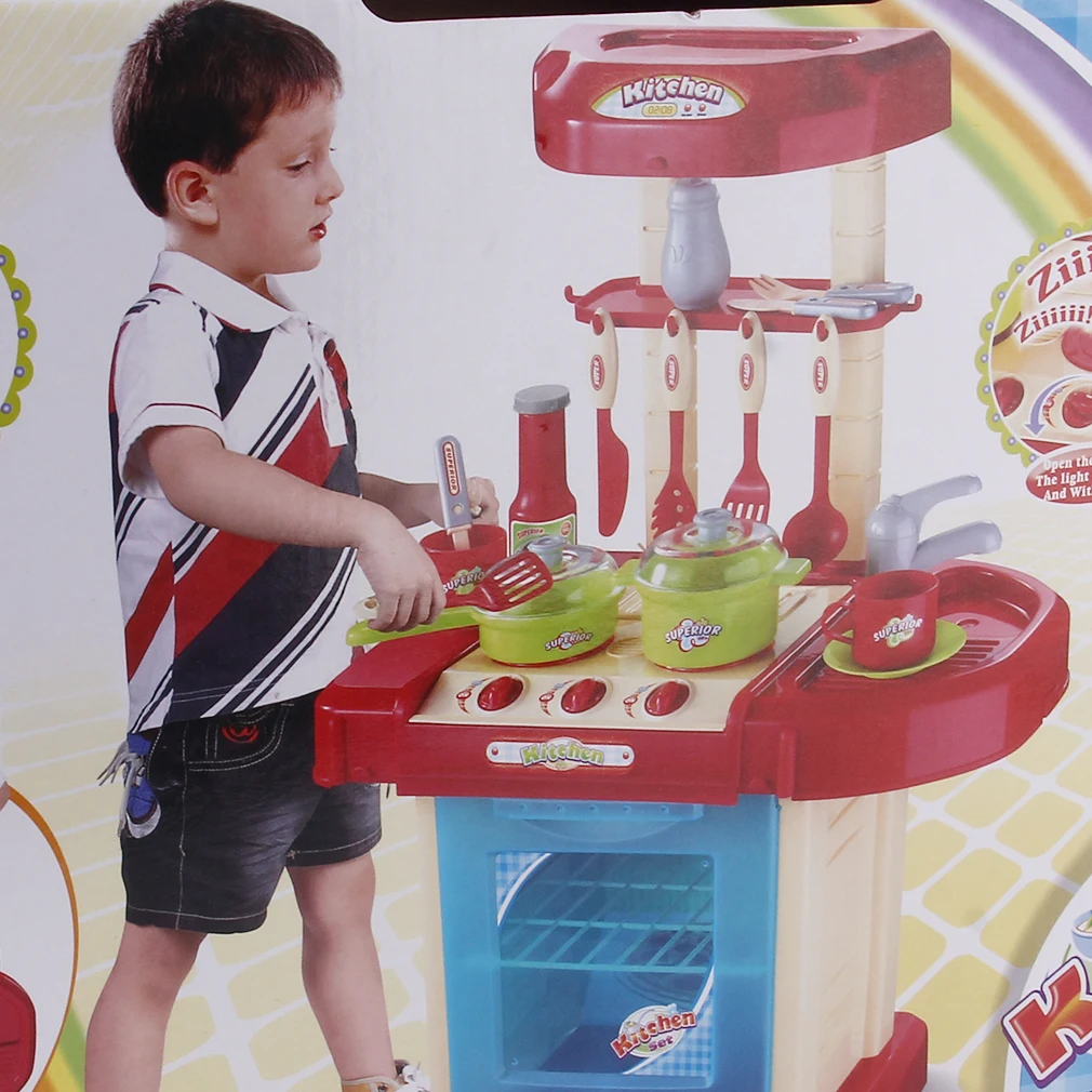 Детские большие кухонные игрушки для готовки ролевых игр модель детского стола