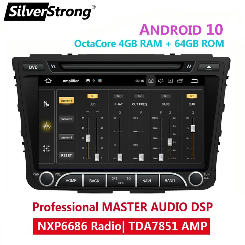 CarPlay 4 Гб 64 ГБ Creta Android10 OctaCore Navi для Hyundai ix25 DSP NXP6686 Radio FM RDS 7851 AMP GPS Wifi | Автомобили и