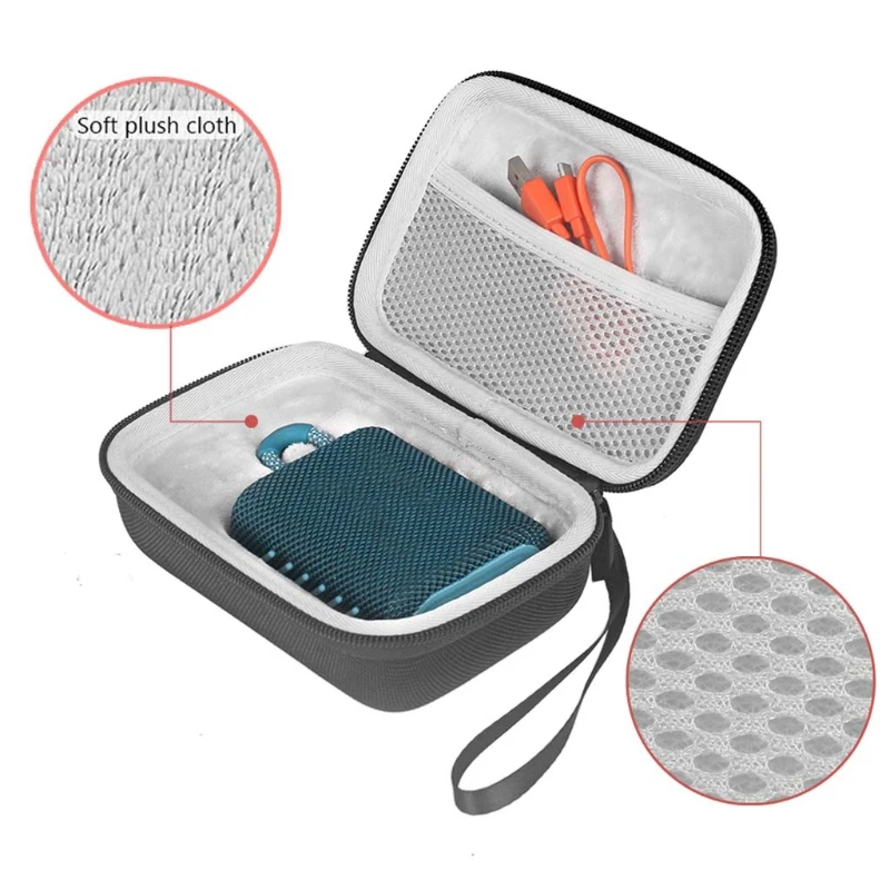 

For -JBL GO 3 portable EVA Zipper Hard Case Bag Box bluetooth speaker bag