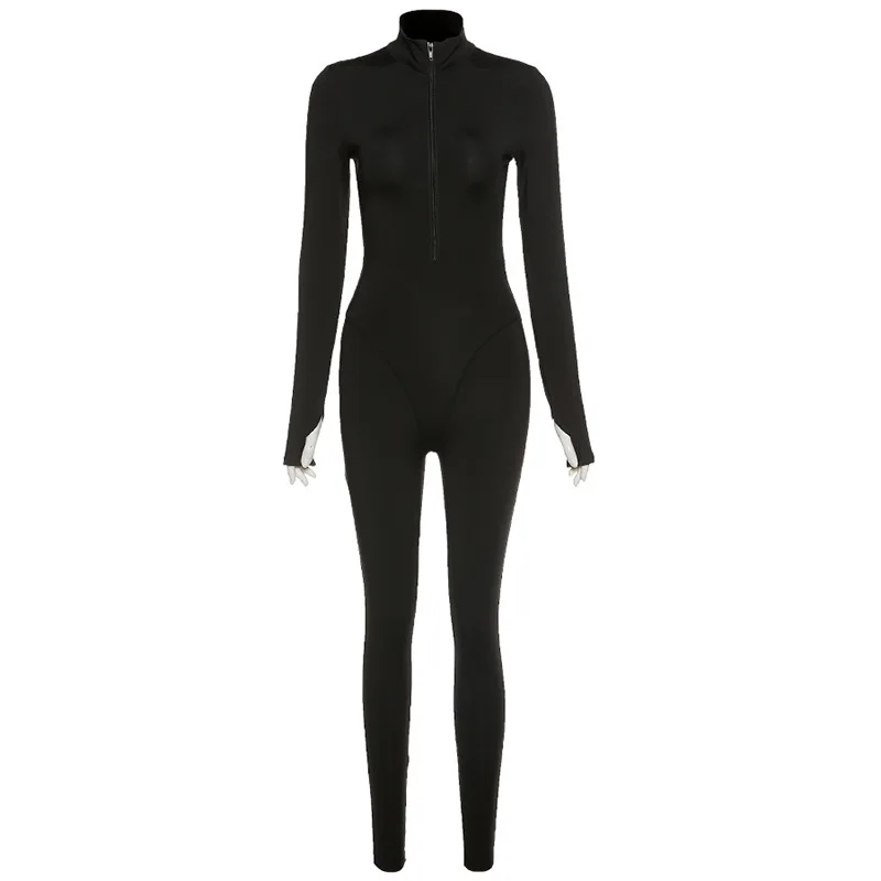 

Echoine Autumn Elastick Casual Sportwear Jumpsuit Women fitness sporty rompers Bodysuit Playsuit Rompers Club Outfits Overalls