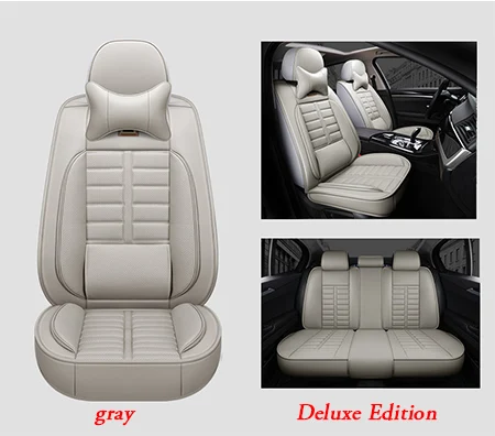 Gray luxury Чехол для автокресла для volkswagen polo vw polo 6r 9n vw passat b5 passat b6 passat b7 b8 vw golf 5 golf 6 7 Защита для автомобильного сиденья - Название цвета: Gray luxury