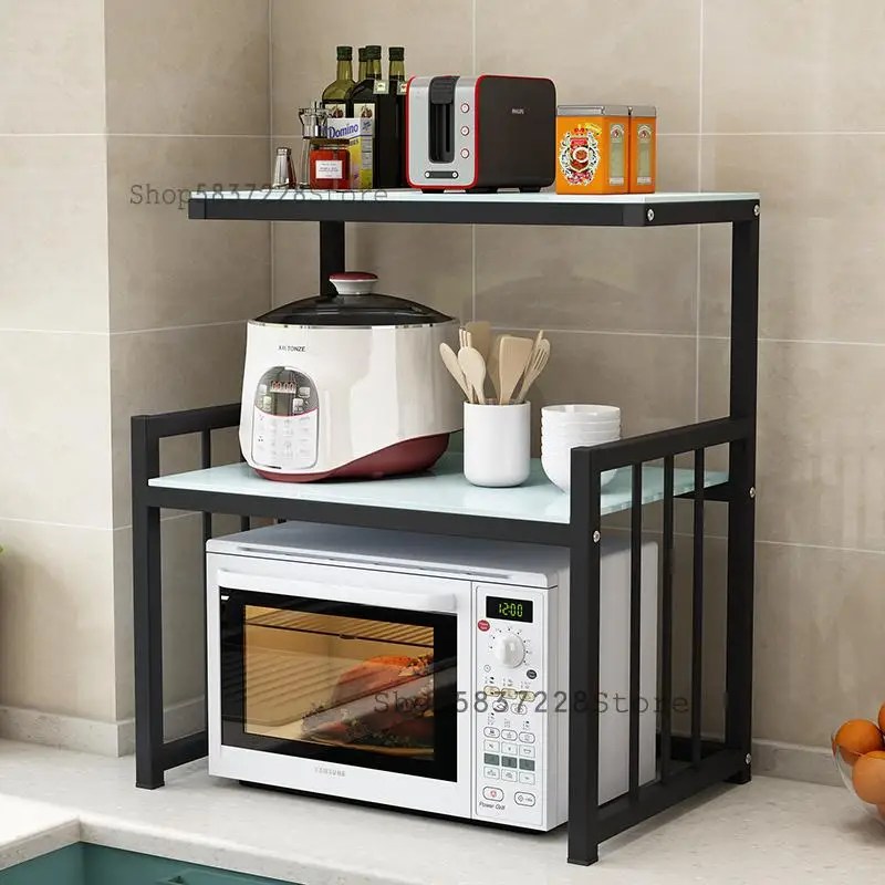 Полка кухонная для микроволновки двухуровневый стеллаж духовки