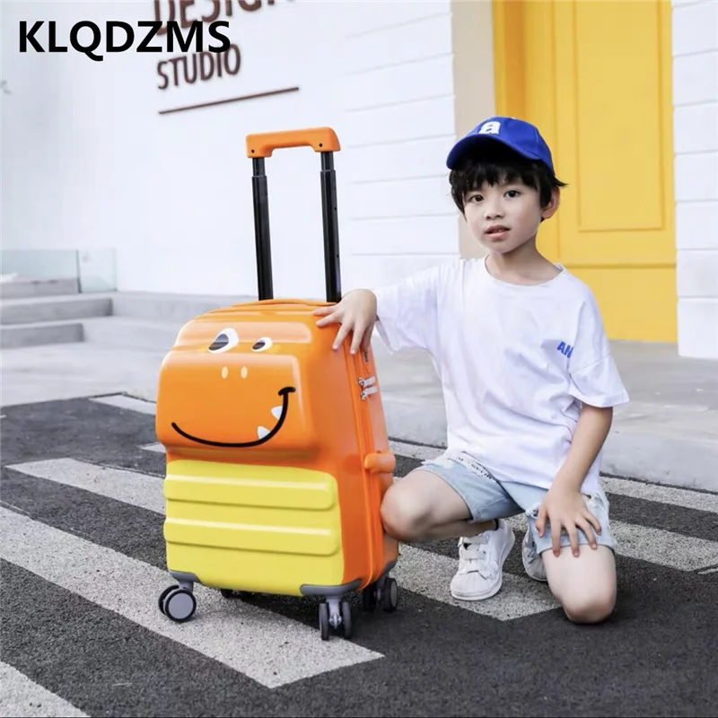 Детский чемодан на колесиках KLQDZMS 20 дюймов с рисунком динозавра | Багаж и сумки