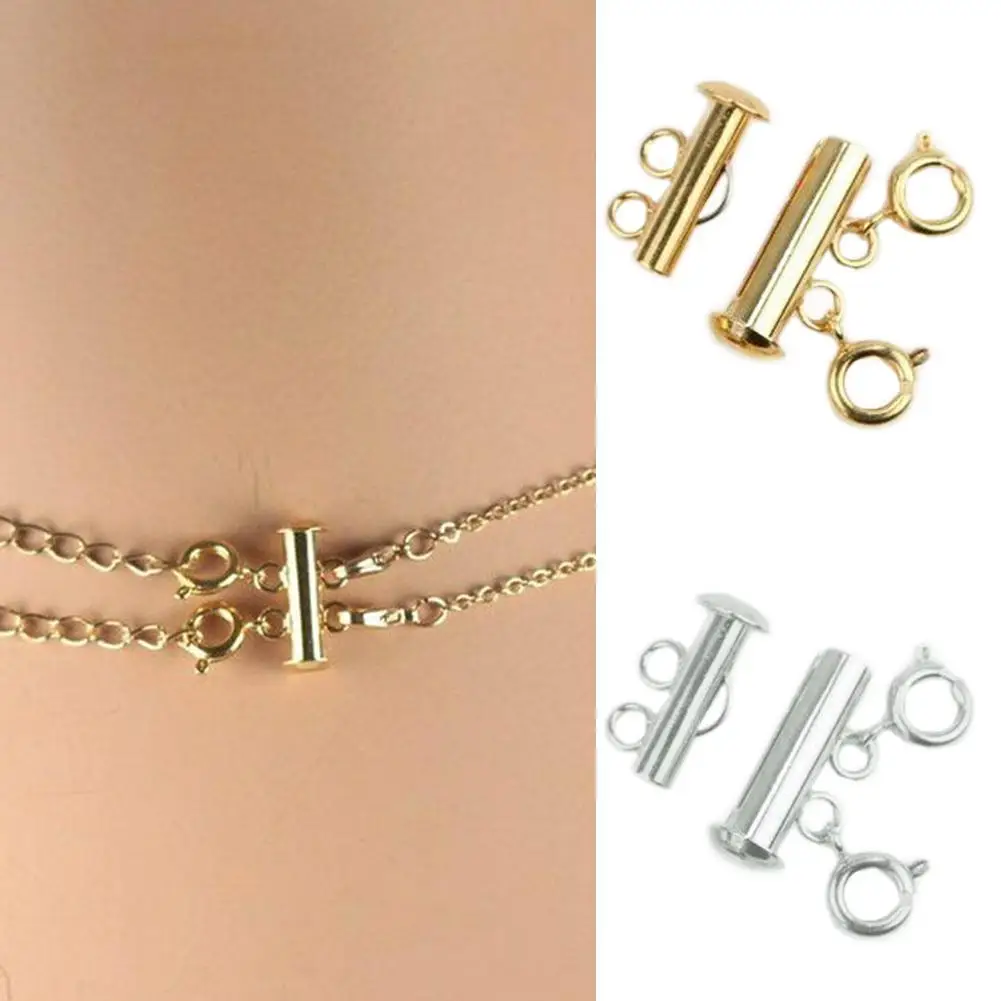 

1pc Necklace Button Ketting Ontklitter, Multi Strand Ketting Ontklitter Sluiting, Gelaagdheid Ketting Spacer, Ontwarren Gelaagde
