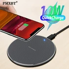 Беспроводное зарядное устройство PMXBT 10 Вт для Huawei P30 Pro Samsung S10 S20, быстрая Беспроводная зарядная площадка для iPhone 11 Pro XS MAX XR X 8 SE 2020