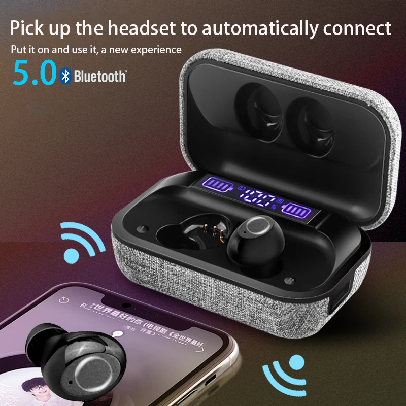 

New K20 Mini In-ear 5.0 Bluetooth Wireless Headset Earbuds Smart Touch HiFi Stereo With Microphone Suitable For All Mobile Phone