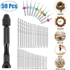 59 шт. набор ручных спиральных сверл прецизионная шпилька тиски мини микро Вращающийся набор инструментов для резьбы обмотки электронной сборки рукоделия