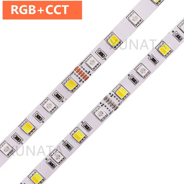 RGB CCT 5050 RGB Светодиодная лента 60 Светодиодный s/m RGBW RGBWW RGB CCT белый теплый белый светодиодный свет водонепроницаемый 12 В светодиодный свет для дома - Испускаемый цвет: RGB CCT