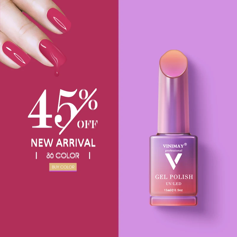 VINIMAY горячая Распродажа Красный гель лак для ногтей vernis Полупостоянный УФ
