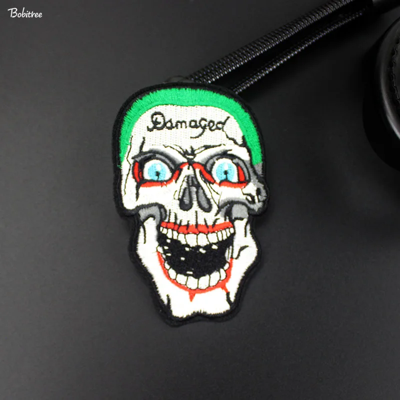 Металлические нашивки в стиле панк ужас Череп полоски для одежды куртки рюкзака