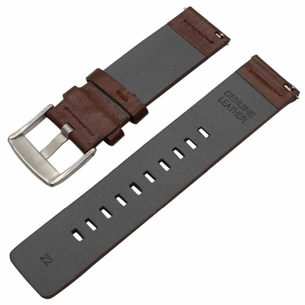 Ремешок итальянский из жирной кожи для наручных часов быстросъемный браслет Omega