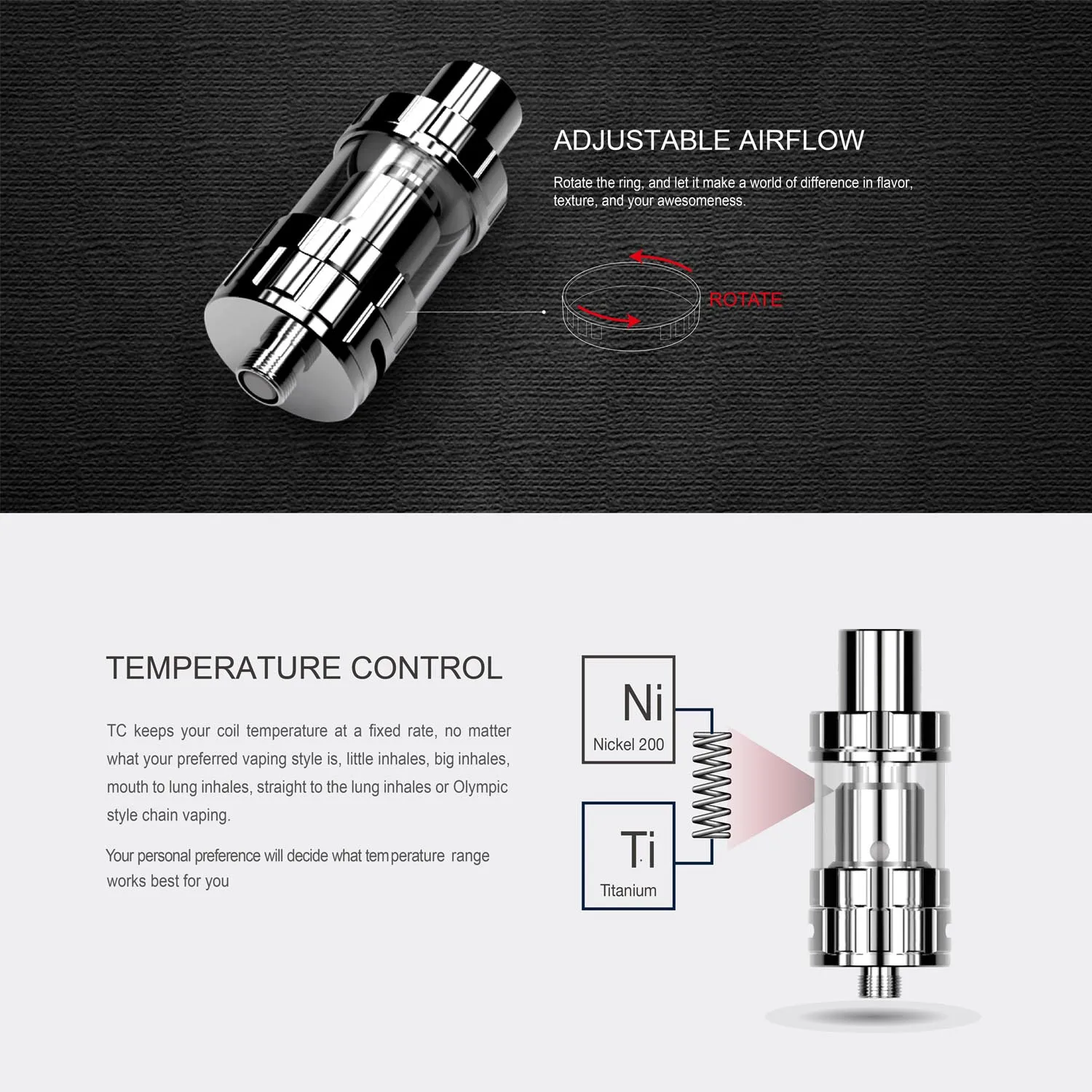 1 Original Vaptio P1 TF tank 2.0ml Capacity Rebuildable Atomizer Resistance 0.25 ohm fitted 510 thread mod | Электроника