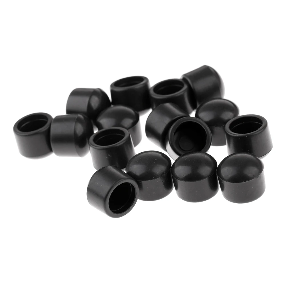 

Set 16 Rubber End Caps Replacement for 5/8 Inch Foosball Table Rods, Black