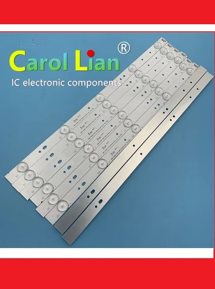 НОВО 10 conjunto с милыми лисами = 80 шт. 5led 405 мм Тира conduzida para tql43f4pr001 43e3000 43e3500 5800-w43001-3p00
