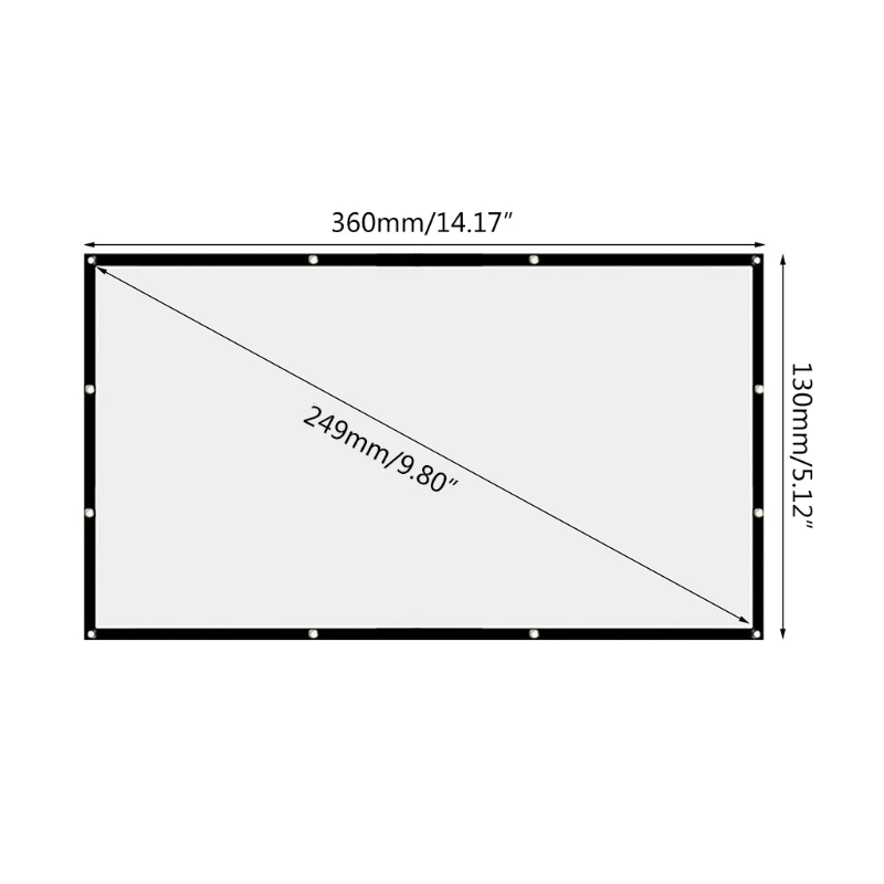 

Проектор Экран 150 inch 16:9 Складная Анти-складки Портативный проекции фильмов Экран для дома Театр для использования вне помещения