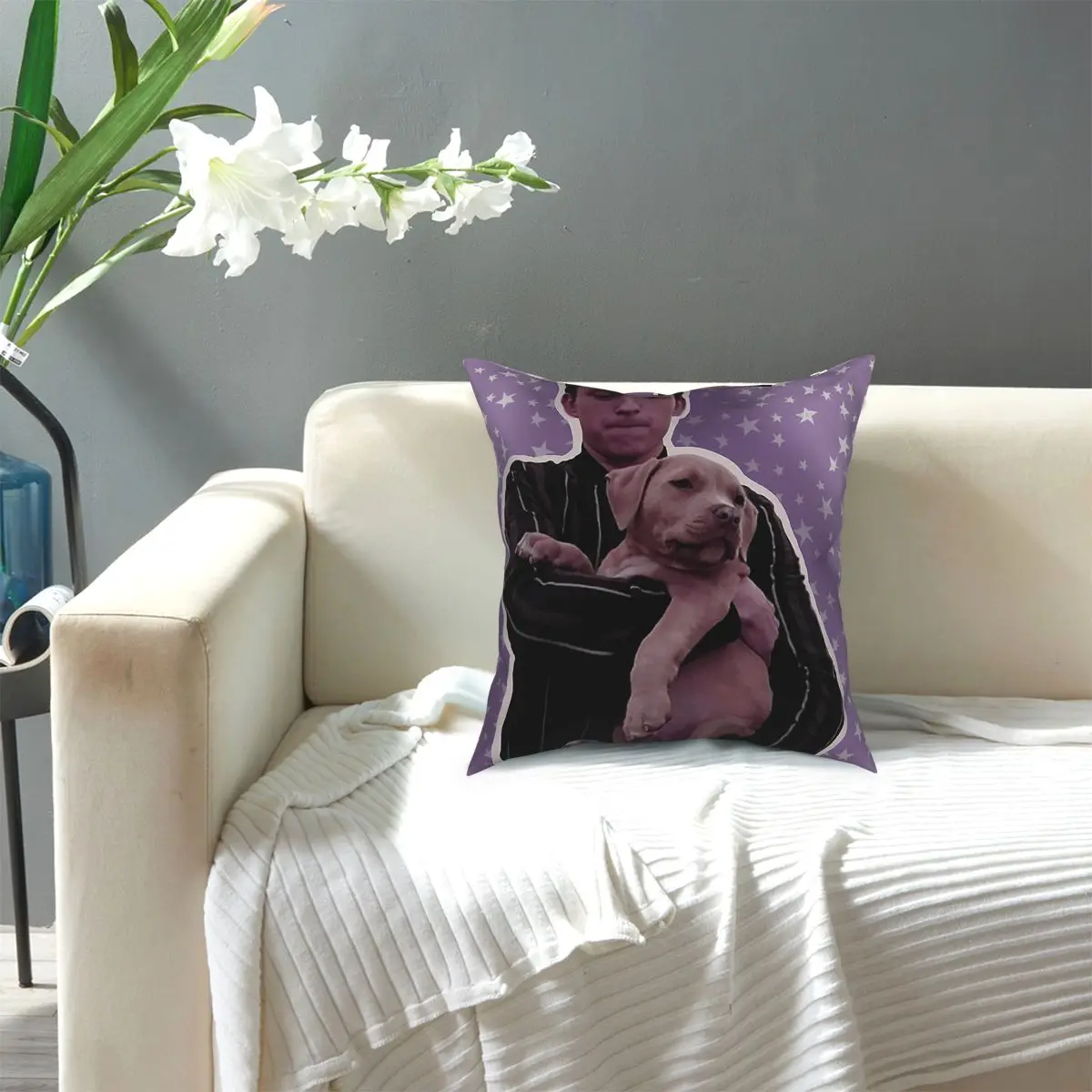 

Tom Holland Puppy Throw Pillow Cover Polyester Cushions for Sofa Creative Pillowcover Home Decor