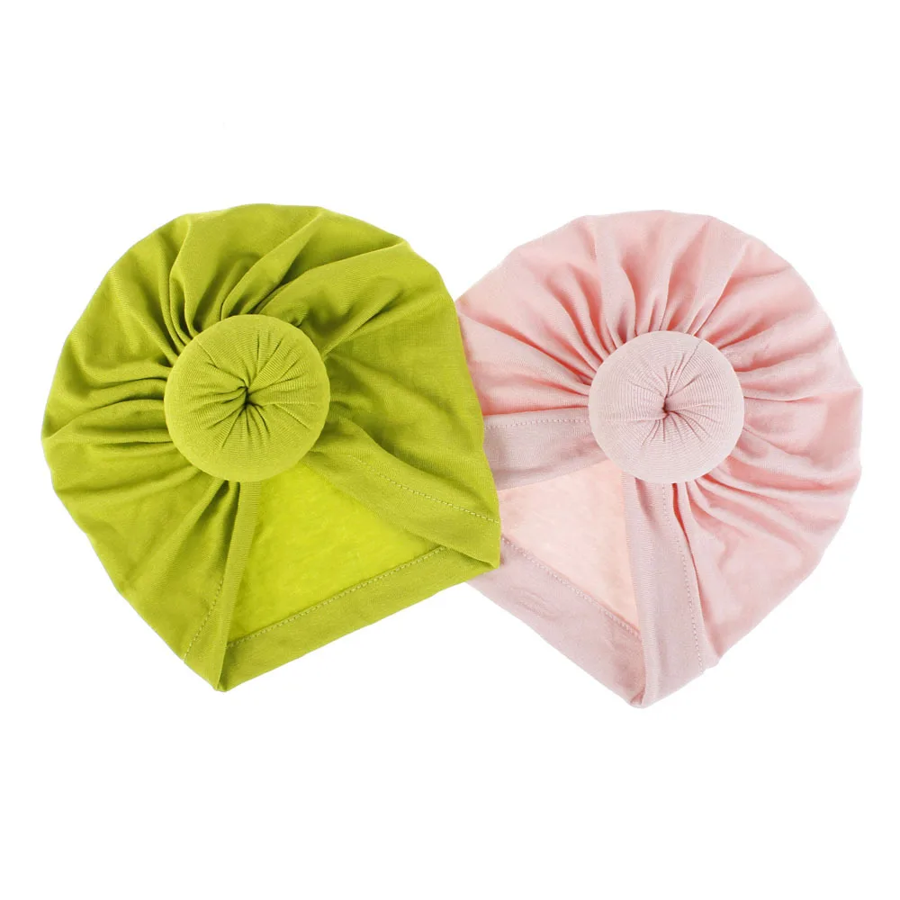 

4sets/lot soild color cotton parent-child turban cap donut hooded caps mommy and baby hair bonnet sleep hat TJM-66/66K