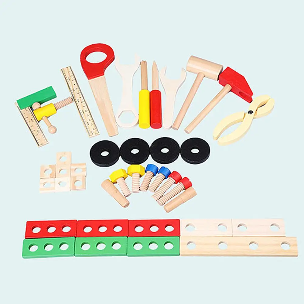 Детский деревянный ящик для инструментов набор деревянных игрушки с коробкой