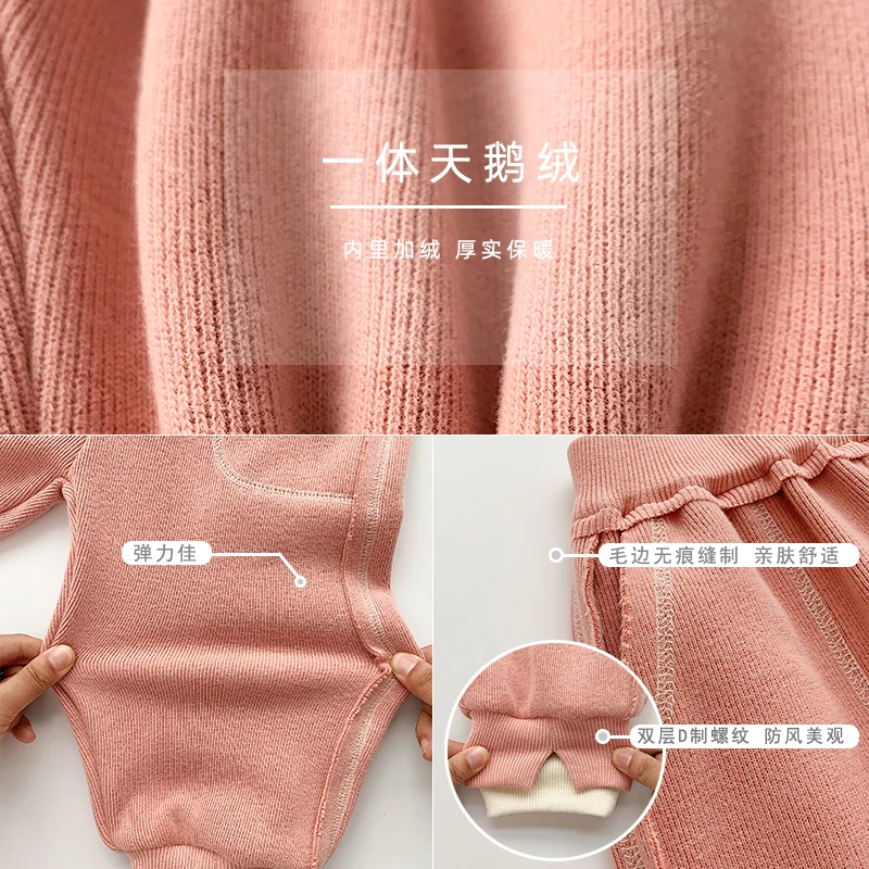 Детские штаны 2019 новые зимние однотонные повседневные с большими карманами