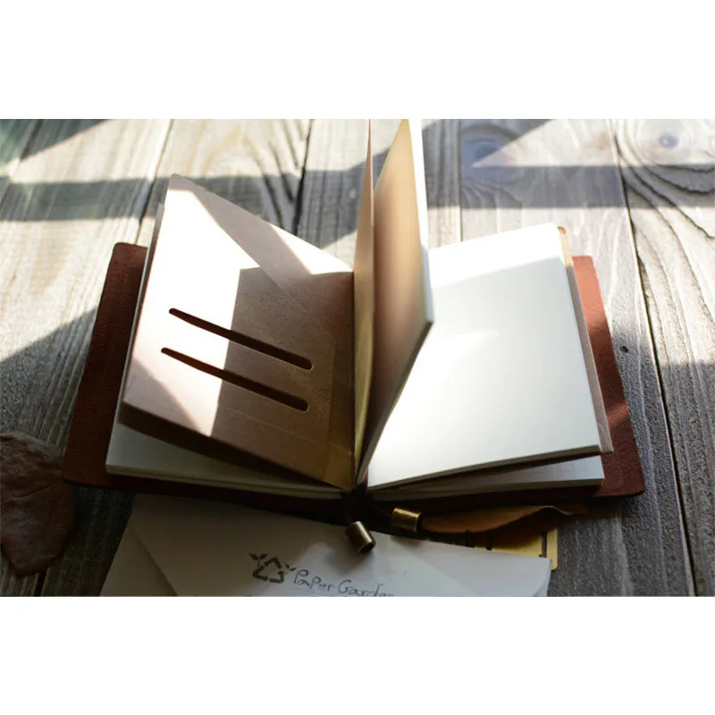 Коровья кожа Ретро Ноутбук свободный лист арт журнал А6 карманный размер кожаный