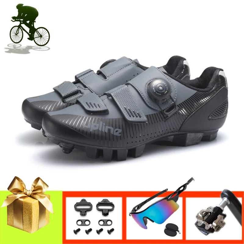 Cycling Shoes Man Self-locking Mountain Bike Sneakers Add SPD Pedals Ultra-light Wear-resistant Outdoor Pro Riding Bicycle Shoes