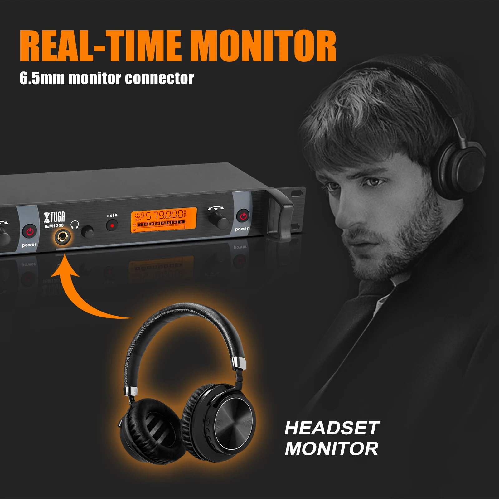 XTUGA IEM1200 в ухо монитор Беспроводной Системы SR2050 мульти передатчик