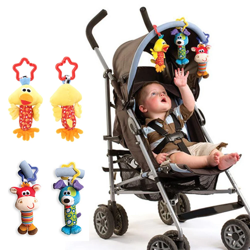 

Детские игрушки-погремушки, Мультяшные животные, плюшевый колокольчик, подвесные погремушки для детской коляски, кроватки, младенца, детск...