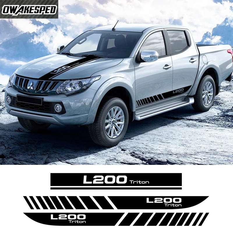 Автомобильный капот спортивные полосы для Mitsubishi L200 Triton пикап багажник