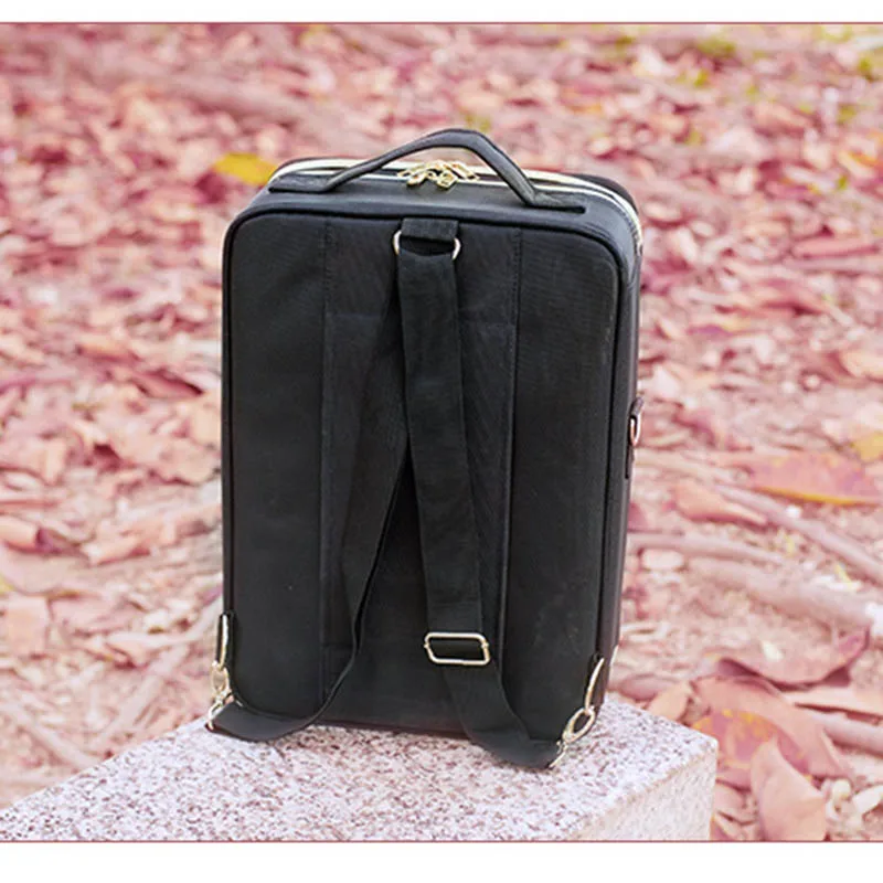 Дорожный рюкзак на плечо, профессиональный держатель для макияжа, коробка для хранения, органайзер для туалетных принадлежностей, косметич... от AliExpress WW
