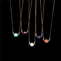 vintage bohemian round bead pendant necklace for women geometry crystal chain necklace jewelry wholesale jewelry bijoux gift