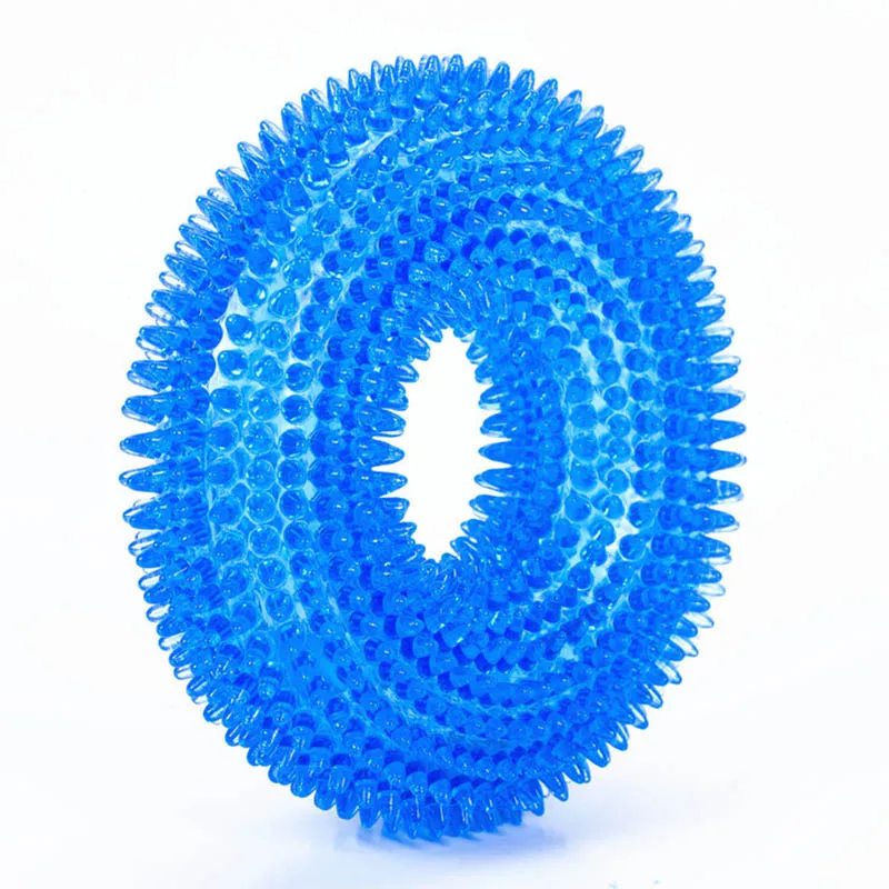 

TPR Pet Products Non-toxic 1Pcs Sound Resistance to Bite Dog Toys Pet Teeth Chew Ring Pet Traning Supplies