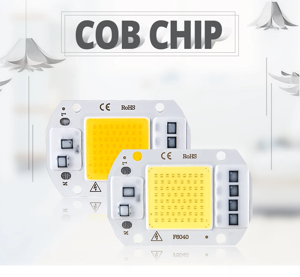 20 Вт 30 Вт 50 Вт COB светодиоды с абажуром Отражатель объектива AC 220 В 110 В Диодная матрица чип лампы DIY прожектор лампы