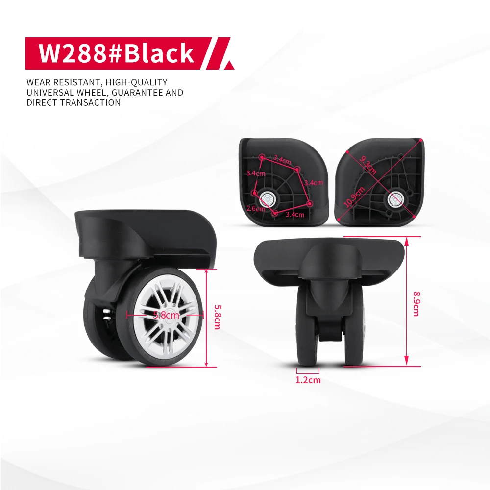 DILONG W288 Suitable for trolley luggage suitcase wheels accessories sliding casters universal wheel aircraft repair rollers