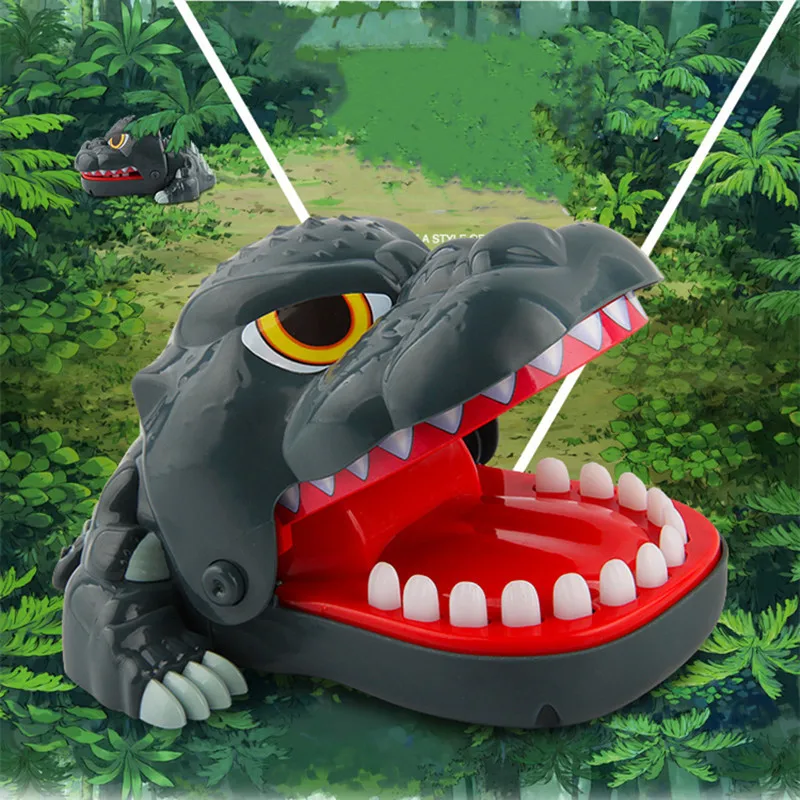 

Practical Jokes Biting Dinosaur Mouth Tooth Bite Hand Finger Bar Game Funny Gags Toy Gift For Kids Children