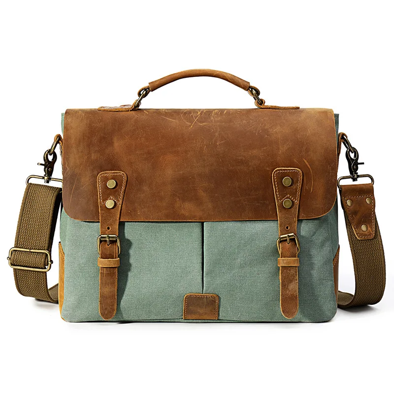 

New Fashion Leather Male Casual Messenger Bag Satchel Cowhide 13" Laptop Bag School Book Cross-body Shoulder Bag For Men