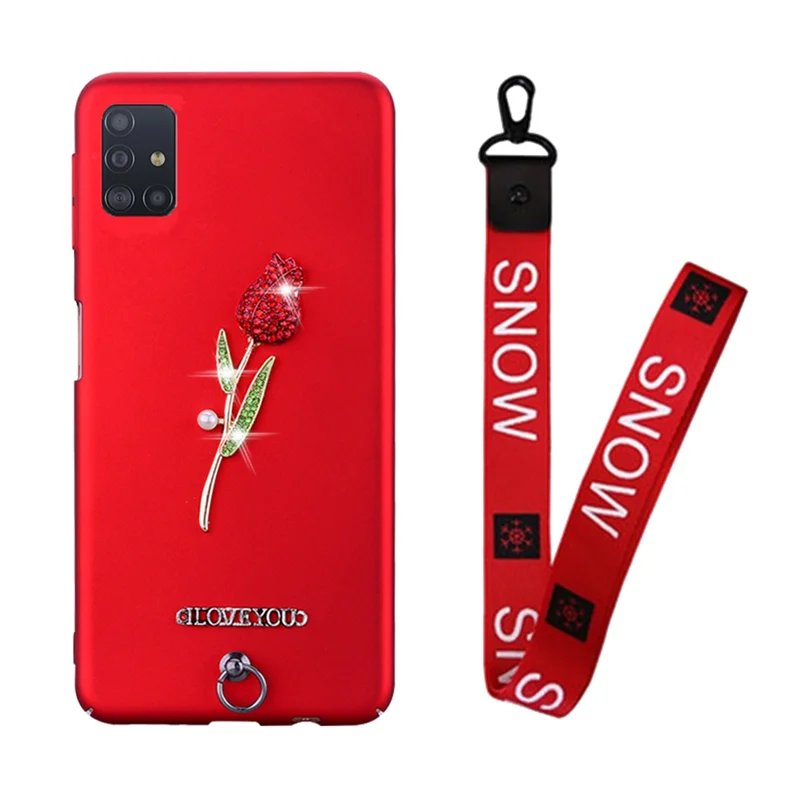 Жесткий Чехол для задней панели из поликарбоната розовый ремешок на запястье